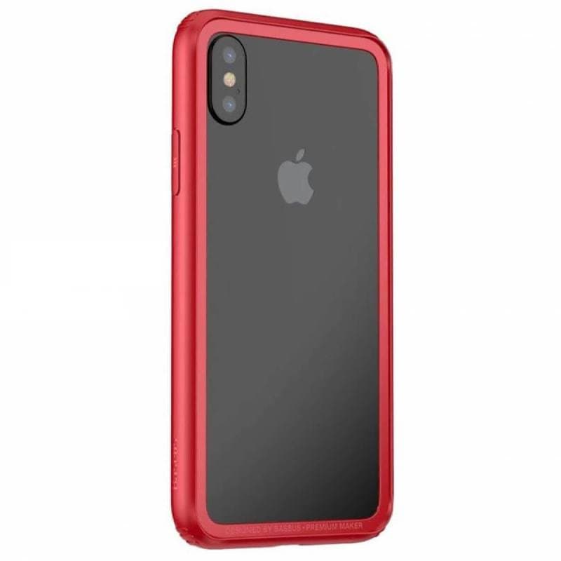Husa pentru iPhone X - Baseus Bumper Rosu