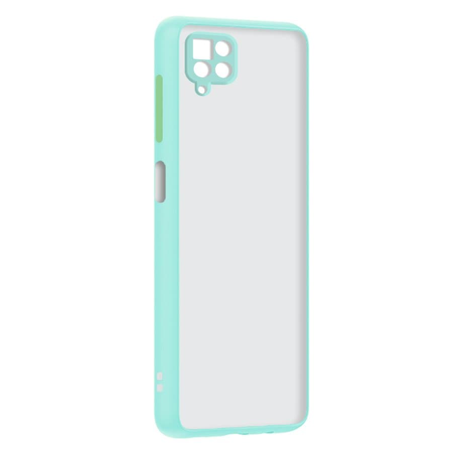 Husa spate pentru Samsung Galaxy A12 - Button Case Bleu / Verde