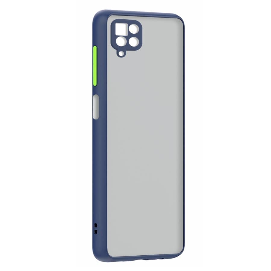 Husa spate pentru Samsung Galaxy A12 - Button Case Negru / Rosu