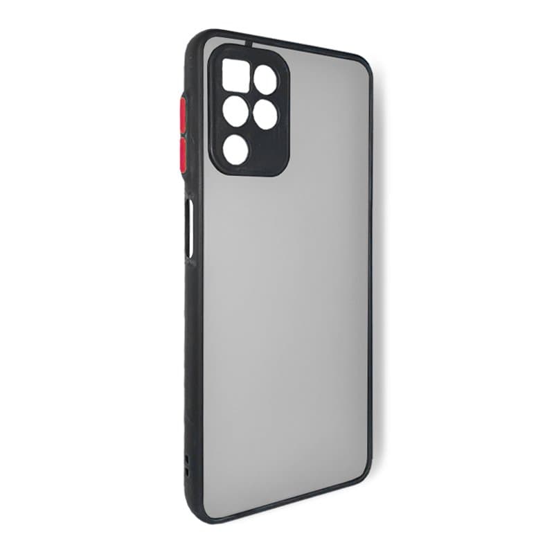 Husa spate pentru Samsung Galaxy A22 4G - Button Case Negru / Rosu