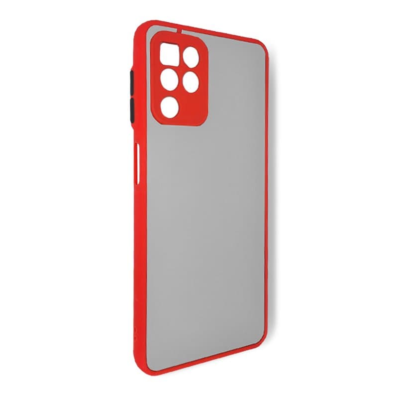 Husa spate pentru Samsung Galaxy A22 4G - Button Case Rosu / Negru