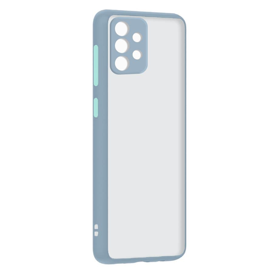 Husa spate pentru Samsung Galaxy A52s 5G - Button Case Gri / Bleu