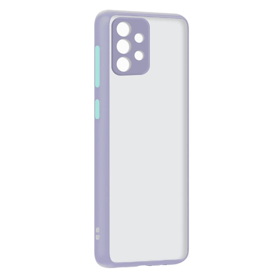 Husa spate pentru Samsung Galaxy A52s 5G - Button Case Mov / Bleu