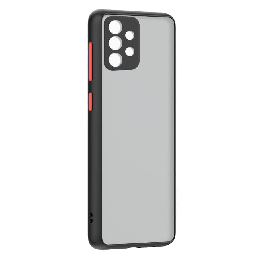 Husa spate pentru Samsung Galaxy A52 - Button Case Negru / Rosu