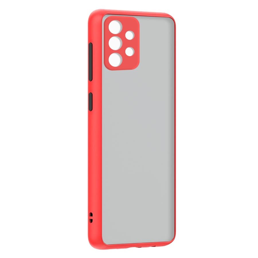 Husa spate pentru Samsung Galaxy A52 - Button Case Rosu / Negru