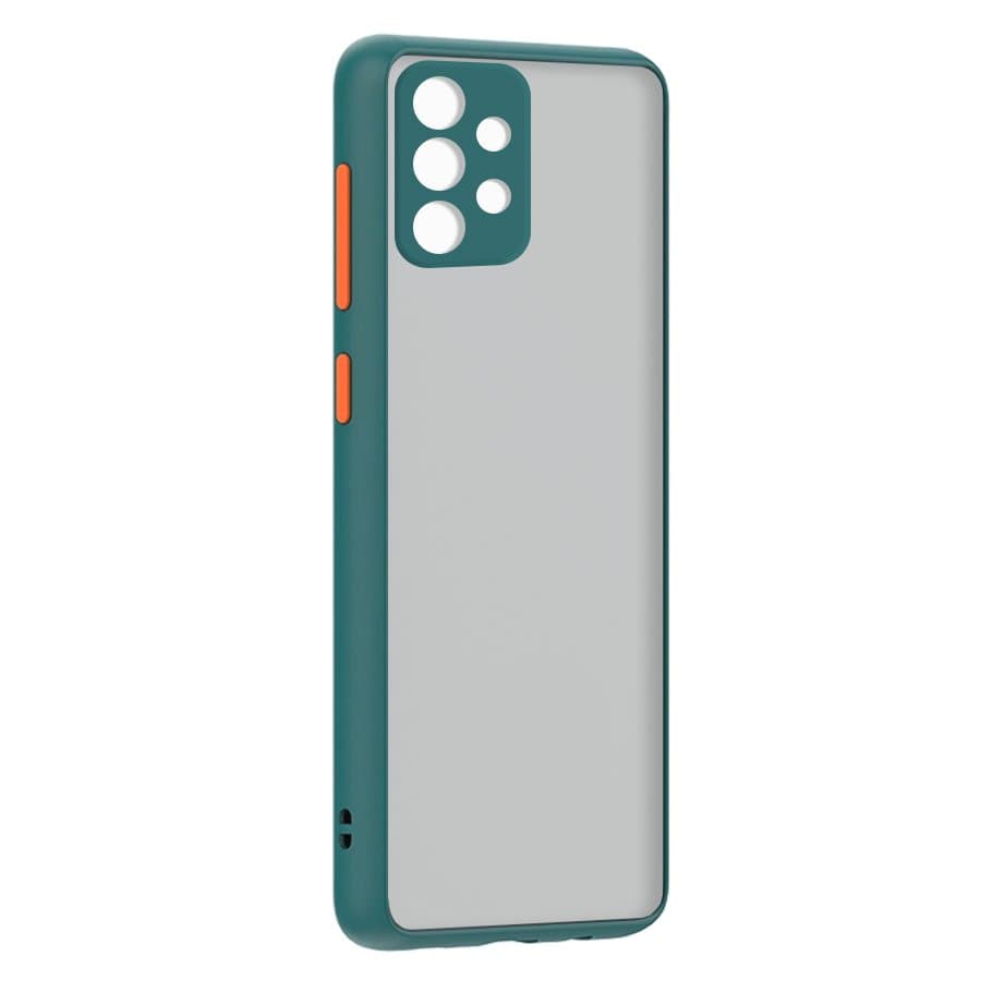 Husa spate pentru Samsung Galaxy A52s 5G - Button Case Turcoaz / Portocaliu