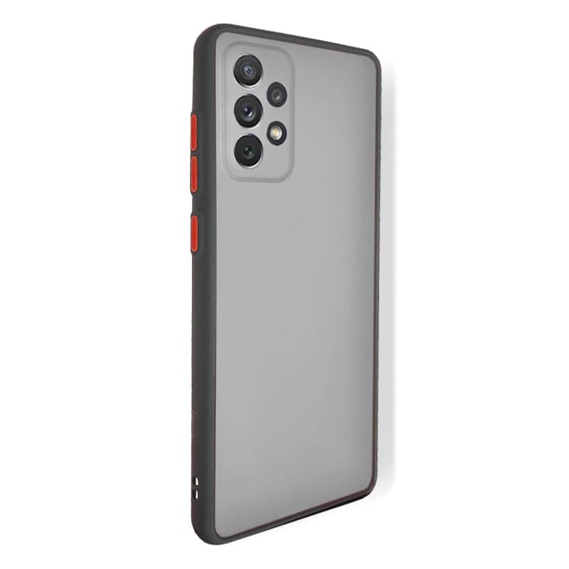 Husa spate pentru Samsung Galaxy A72 - Button Case Negru / Rosu