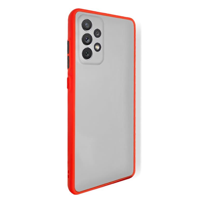 Husa spate pentru Samsung Galaxy A72 - Button Case Rosu / Negru
