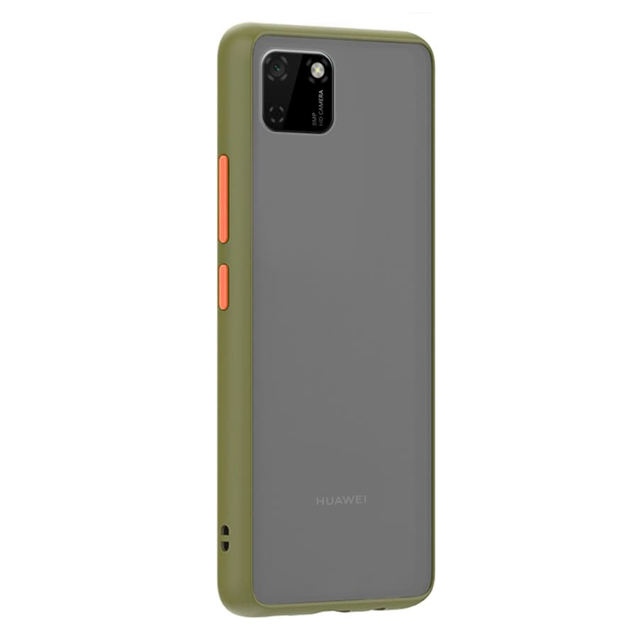 Husa spate pentru Huawei Y5P - Button Case Army / Portocaliu