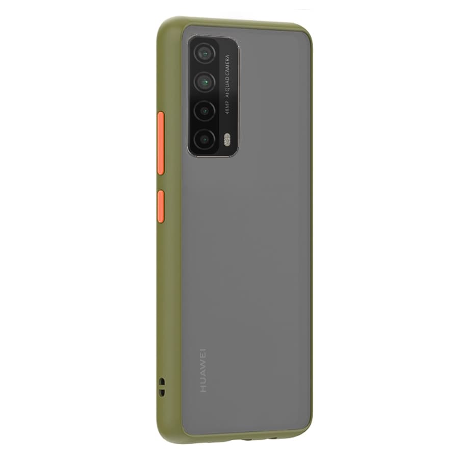 Husa spate pentru Huawei P Smart 2021 - Button Case Army / Portocaliu