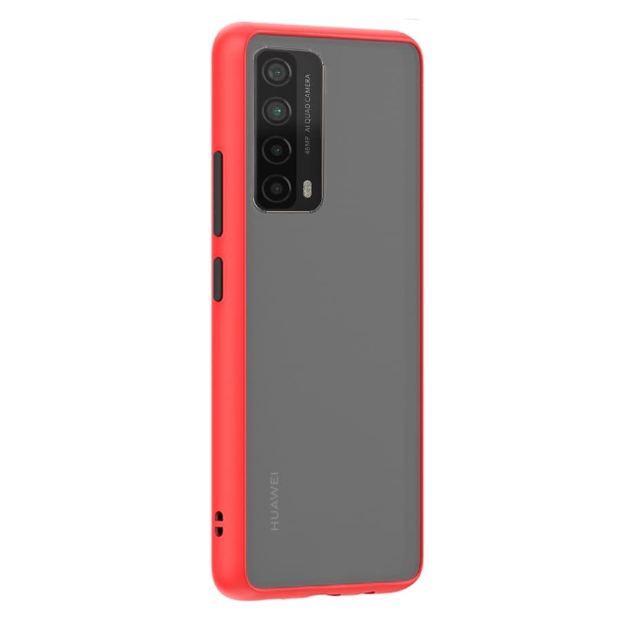 Husa spate pentru Huawei P Smart 2021 - Button Case Rosu / Negru