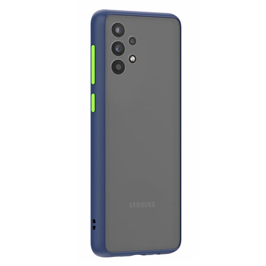 Husa spate pentru Samsung Galaxy A52 - Button Case Albastru / Verde