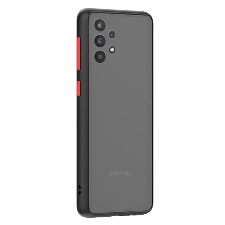 Husa spate pentru Samsung Galaxy A52s 5G - Button Case Negru / Rosu
