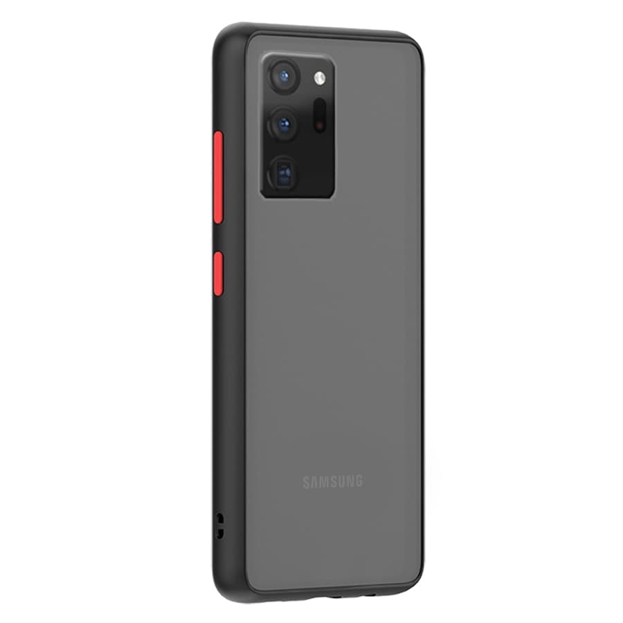 Husa spate pentru Samsung Galaxy Note 20 Ultra - Button Case Negru / Rosu