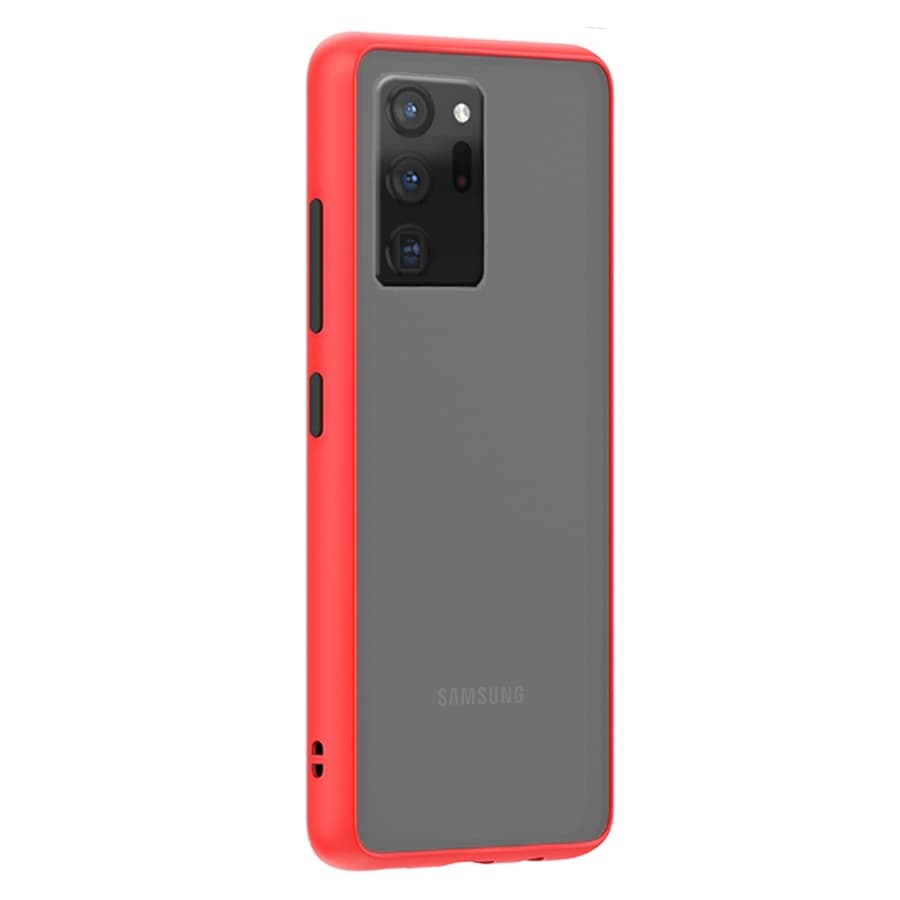 Husa spate pentru Samsung Galaxy Note 20 Ultra - Button Case Rosu / Negru