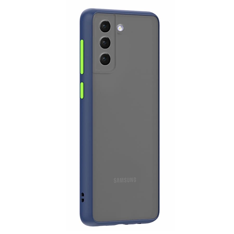 Husa spate pentru Samsung Galaxy S21 - Button Case Albastru / Verde
