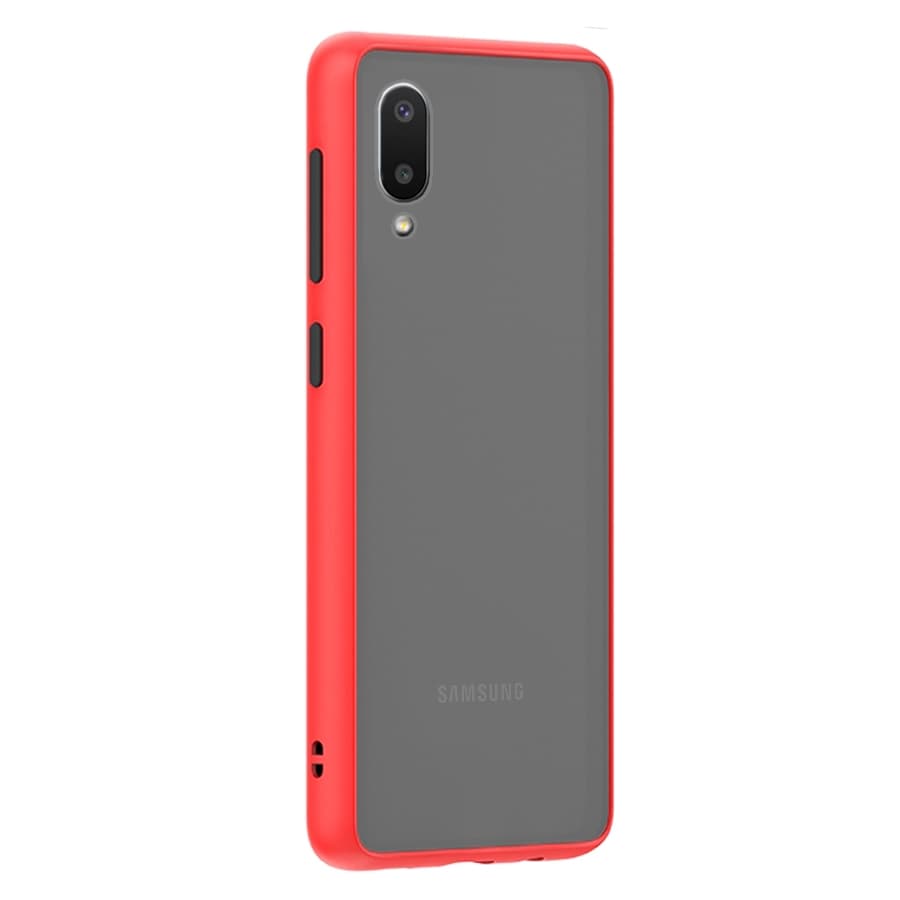 Husa spate pentru Samsung Galaxy A02 - Button Case Rosu / Negru