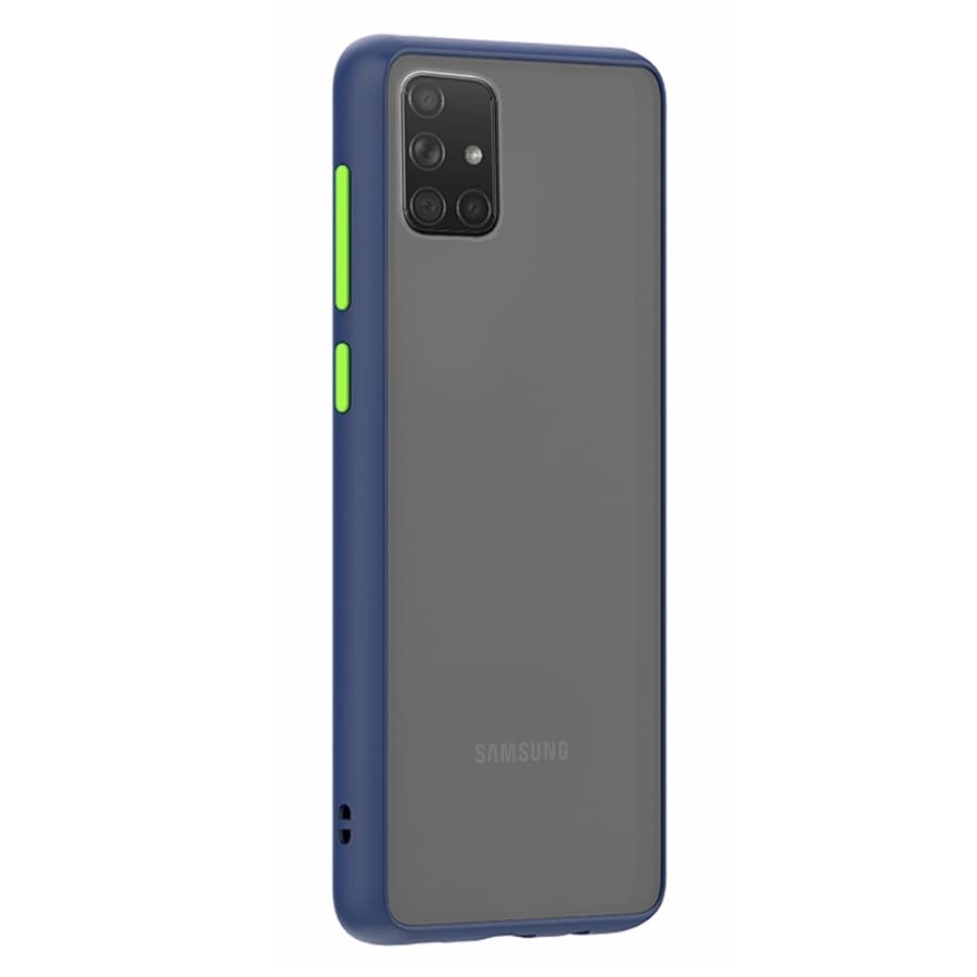 Husa spate pentru Samsung Galaxy M51 - Button Case Albastru / Verde