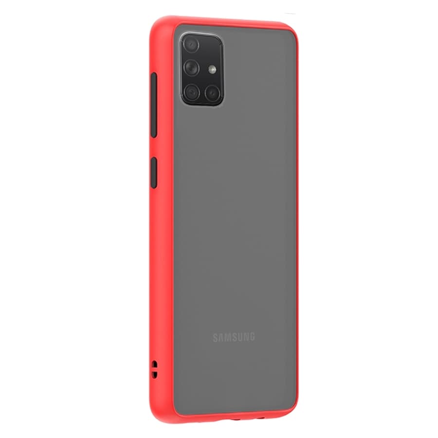 Husa spate pentru Samsung Galaxy M51 - Button Case Rosu / Negru