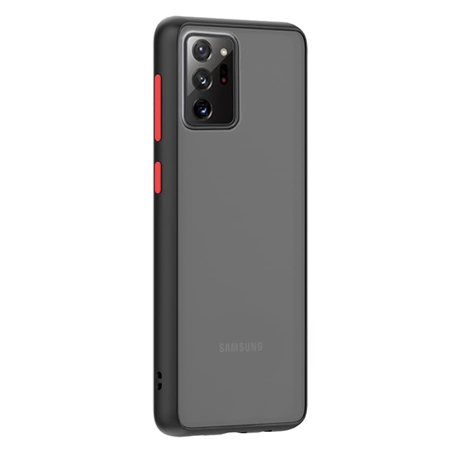 Husa spate pentru Samsung Galaxy Note 20 - Button Case Negru / Rosu