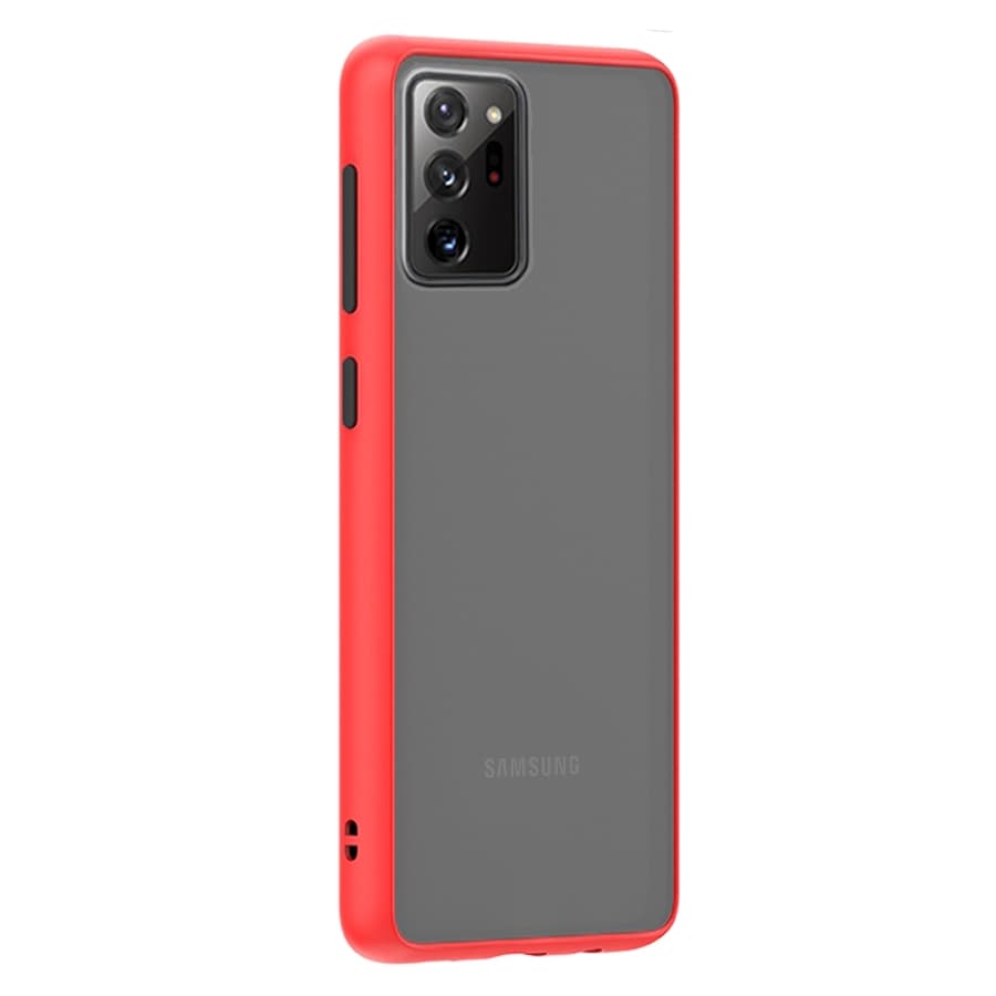 Husa spate pentru Samsung Galaxy Note 20 - Button Case Rosu / Negru