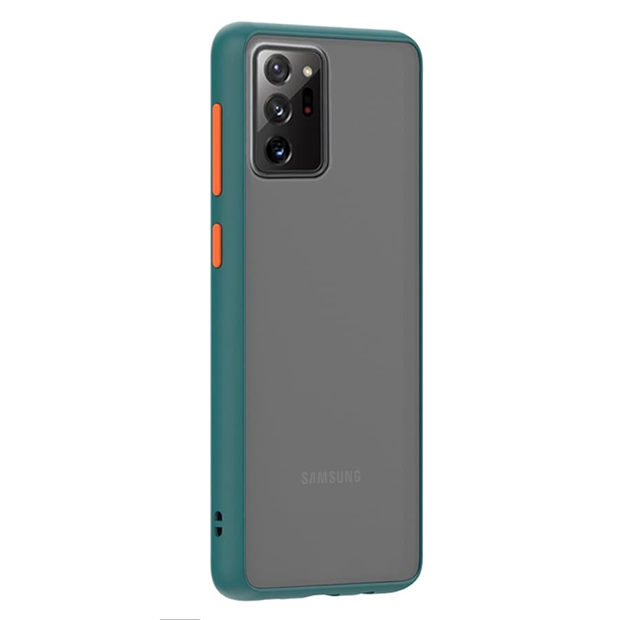 Husa spate pentru Samsung Galaxy Note 20 - Button Case Turcoaz / Portocaliu
