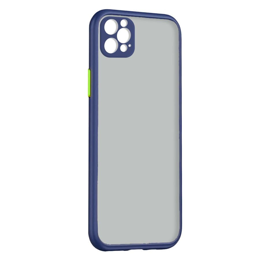 Husa spate pentru iPhone 12 Pro - Button Case Albastru / Verde