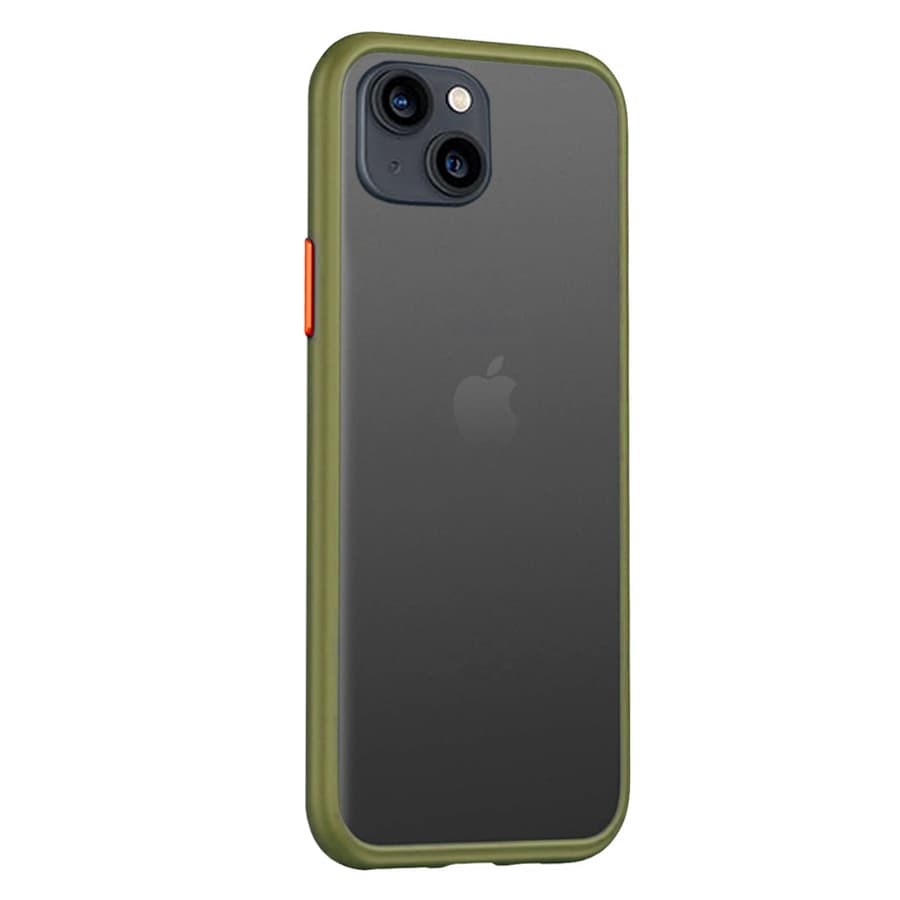 Husa spate pentru iPhone 13 - Button Case Army / Portocaliu