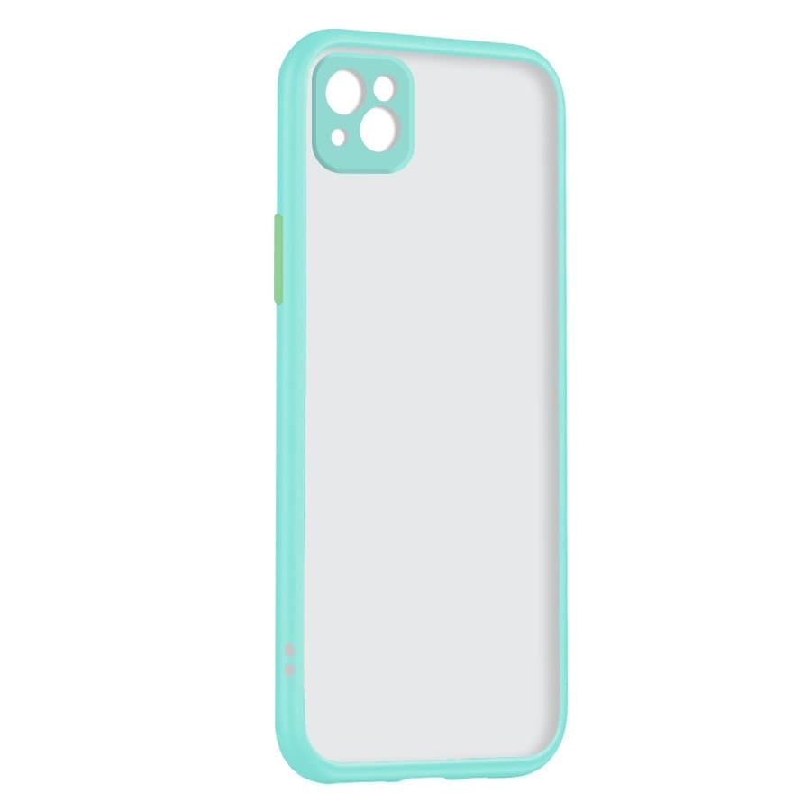 Husa spate pentru iPhone 13 - Button Case Bleu / Verde