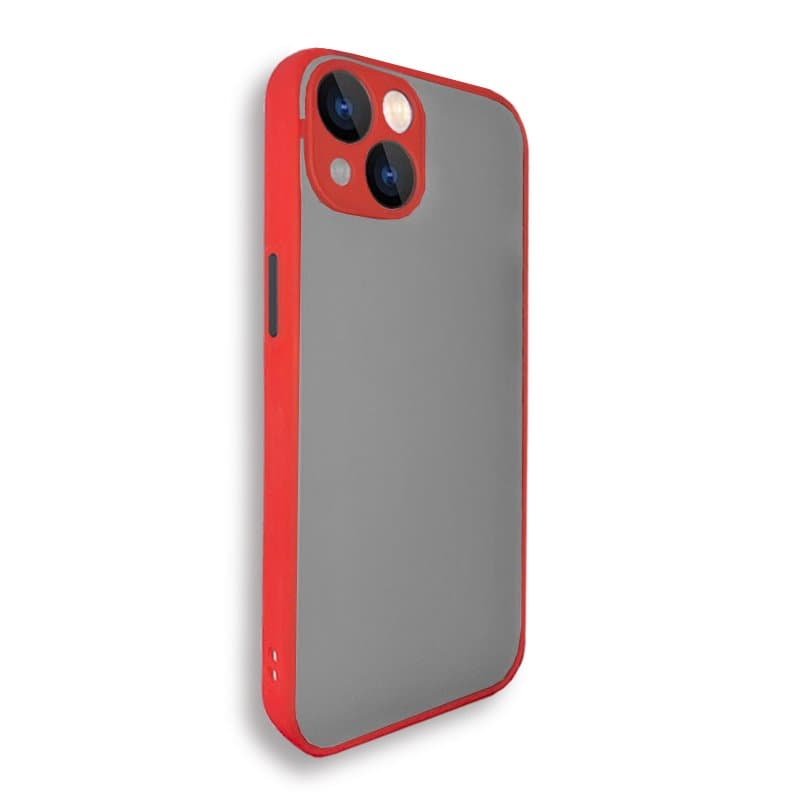 Husa spate pentru iPhone 13 - Button Case Rosu / Negru