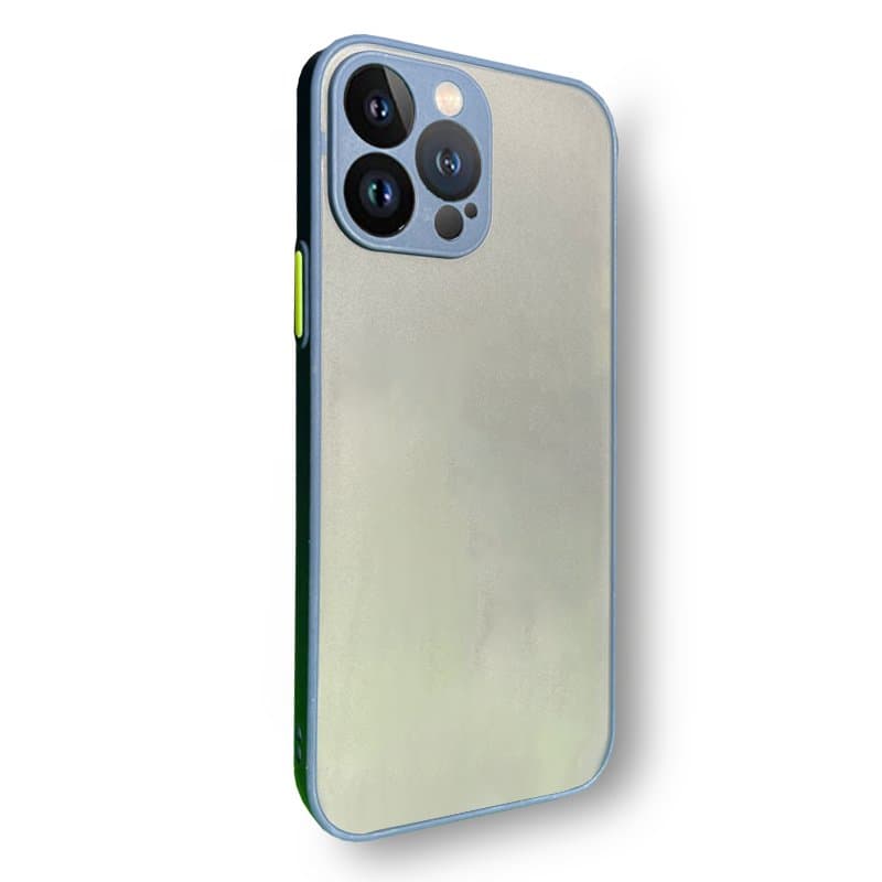 Husa spate pentru iPhone 13 Pro Max - Button Case Albastru / Verde
