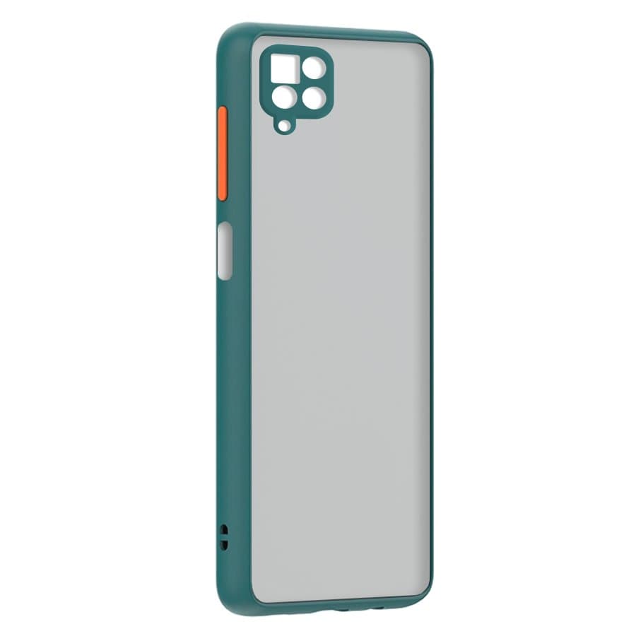 Husa spate pentru Samsung Galaxy M12 - Button Case Turcoaz / Portocaliu