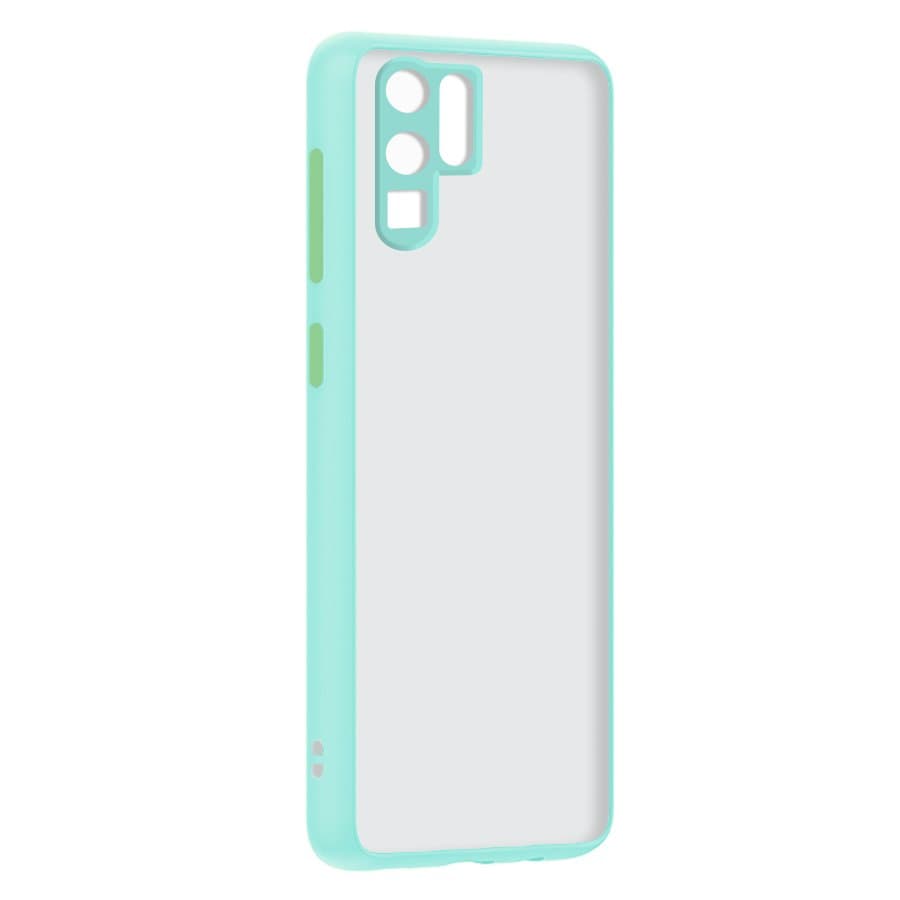 Husa spate pentru Huawei P30 Pro - Button Case Bleu / Verde