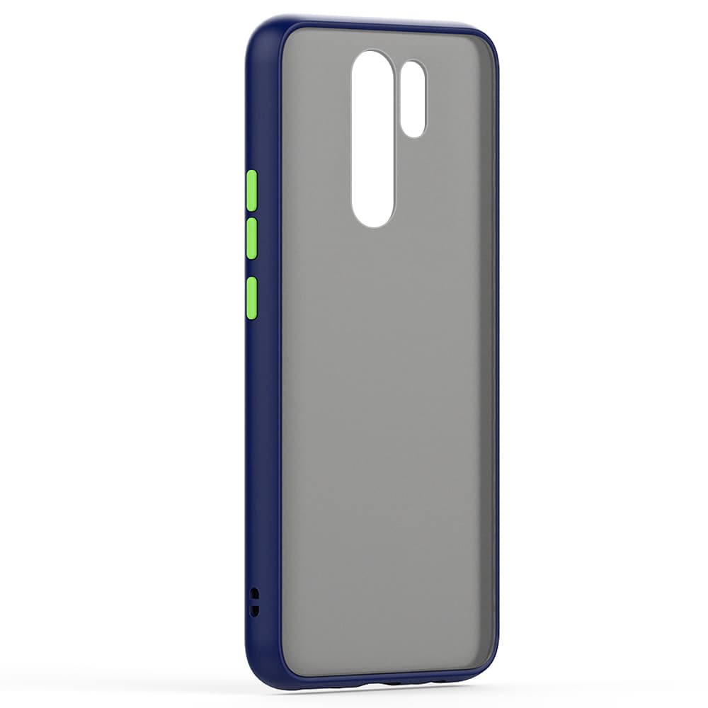 Husa spate pentru Xiaomi Redmi 9 - Button Case Albastru / Verde