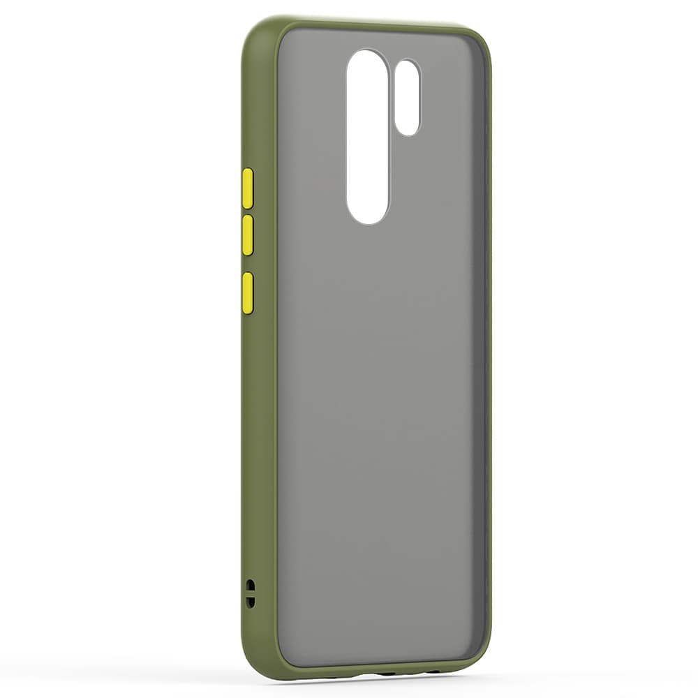 Husa spate pentru Xiaomi Redmi 9 - Button Case Army / Portocaliu