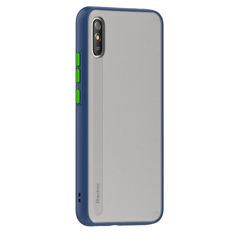 Husa spate pentru Xiaomi Redmi 9A - Button Case Albastru / Verde