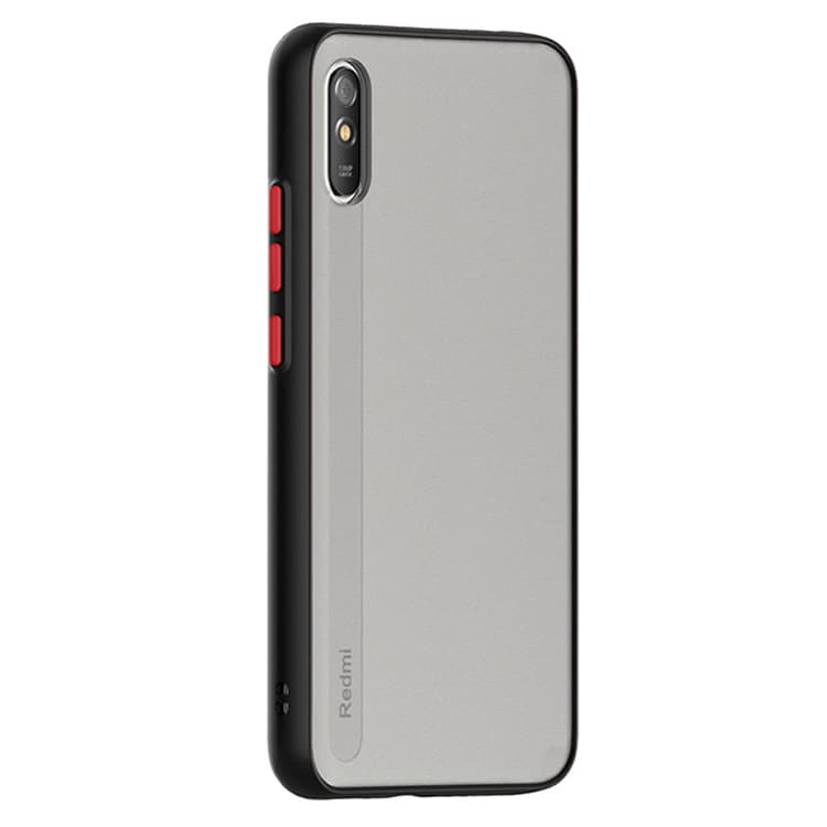 Husa spate pentru Xiaomi Redmi 9A - Button Case Negru / Rosu