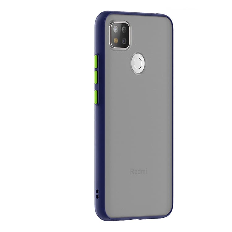 Husa spate pentru Xiaomi Redmi 9C - Button Case Albastru / Verde