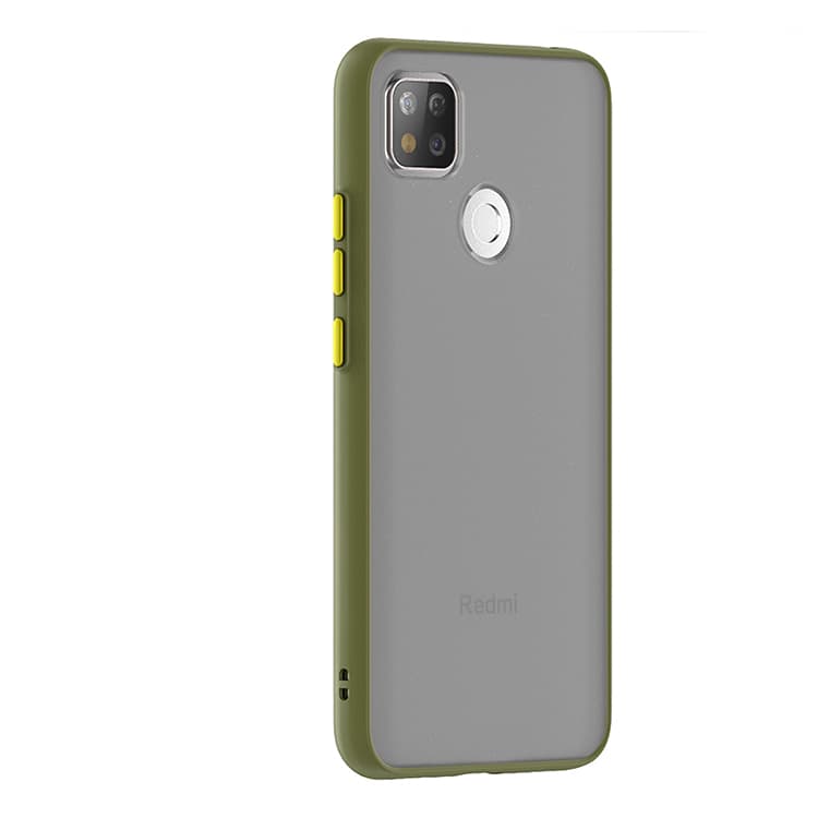 Husa spate pentru Xiaomi Redmi 9C - Button Case Army / Portocaliu