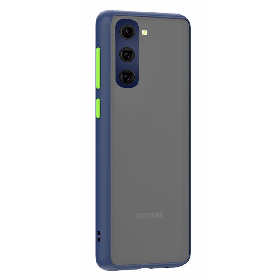 Husa spate pentru Samsung Galaxy S21 FE - Button Case Albastru / Verde
