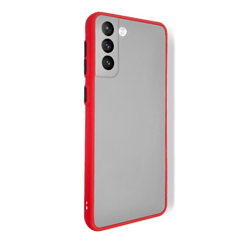 Husa spate pentru Samsung Galaxy S21+ - Button Case Rosu / Negru