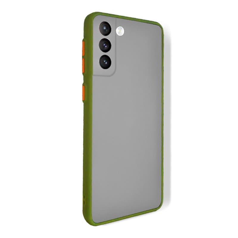 Husa spate pentru Samsung Galaxy S21+ - Button Case Army / Portocaliu