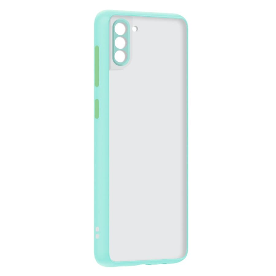 Husa spate pentru Samsung Galaxy S21 - Button Case Bleu / Verde