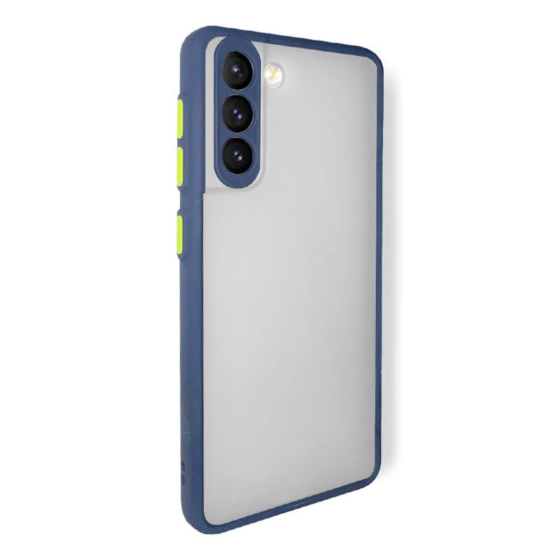 Husa spate pentru Samsung Galaxy S21 - Button Case Albastru / Verde