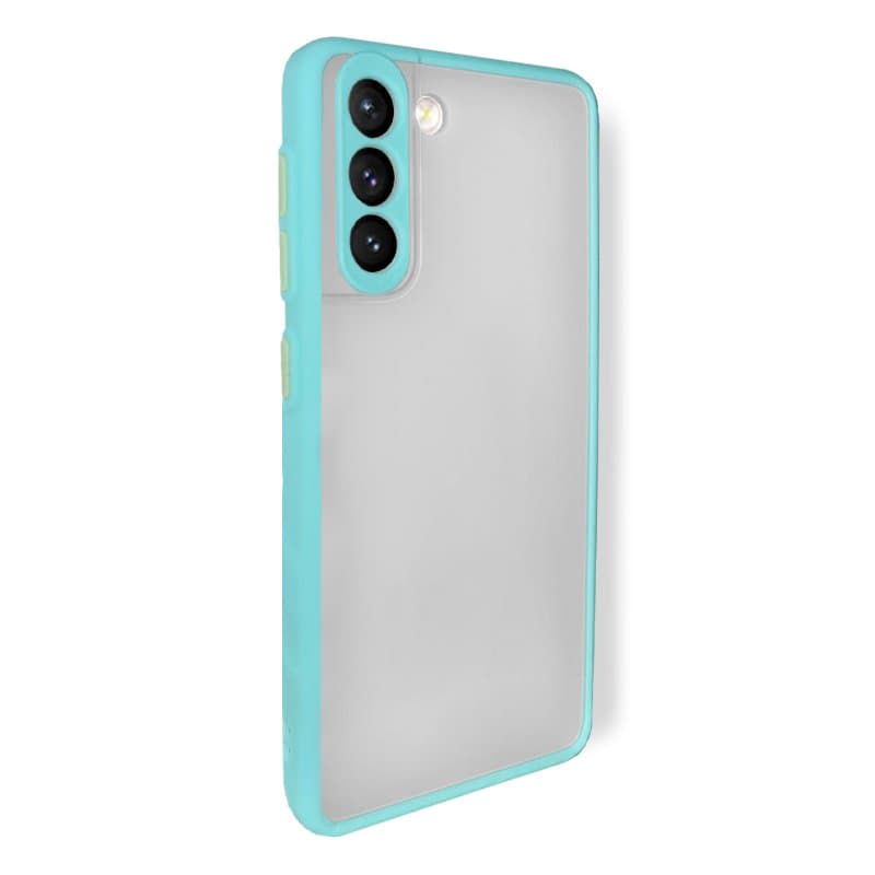 Husa spate pentru Samsung Galaxy S21 - Button Case Turcoaz / Verde