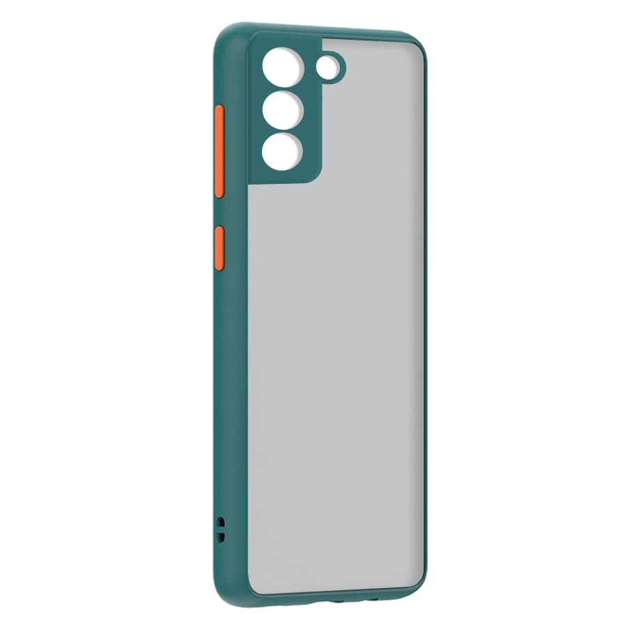 Husa spate pentru Samsung Galaxy S22 - Button Case Turcoaz / Portocaliu