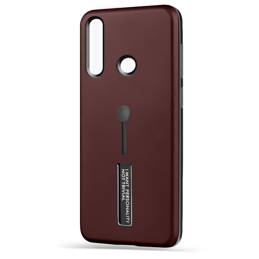 Husa spate pentru Huawei P40 Lite E - Hard Case Stand Maro