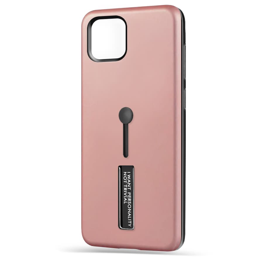 Husa spate pentru iPhone 12 Mini - Hard Case Stand Rose