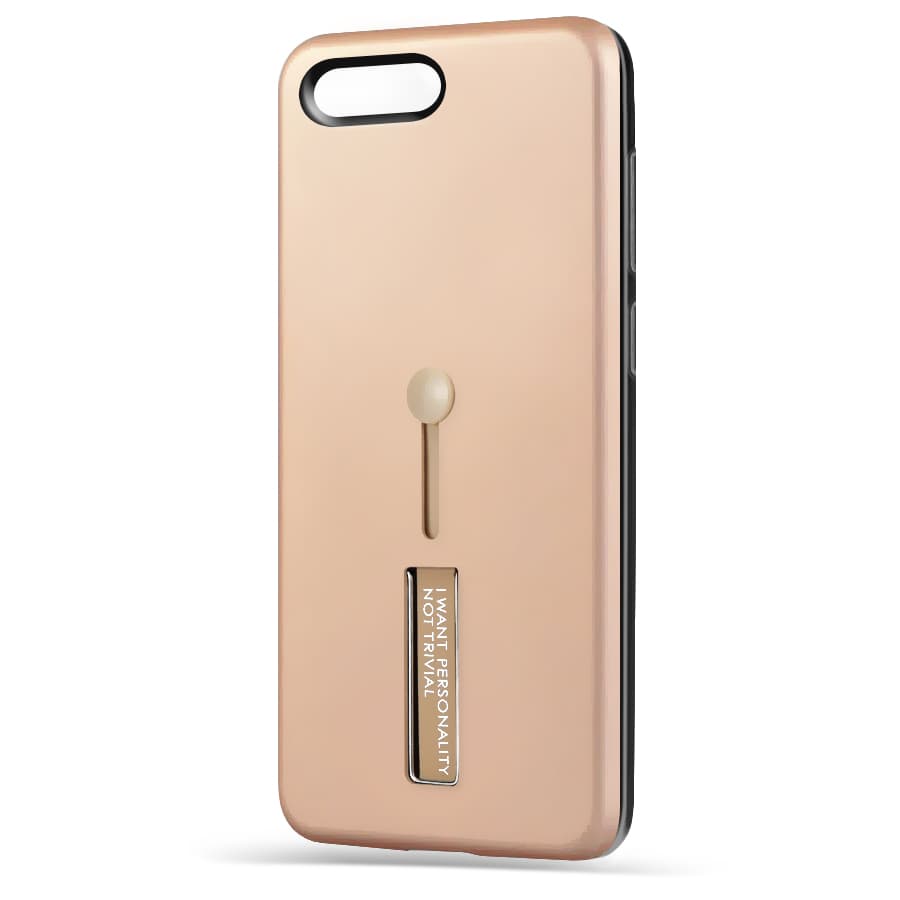 Husa spate pentru iPhone 7 Plus - Hard Case Stand Gold