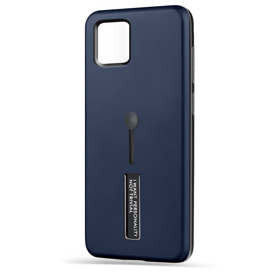 Husa spate pentru Huawei P40 Lite - Hard Case Stand Albastru